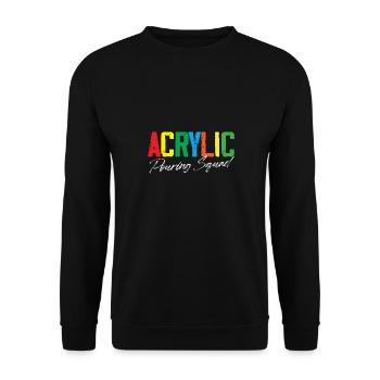 Acrylic pouring squad - Unisex Sweatshirt - black - Front - Alina (178cm) & Michal (187cm)