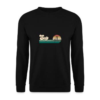 Stand Up Paddle Board SUP Water Sports River Lake - Unisex Sweatshirt - black - Front - Alina (178cm) & Michal (187cm)