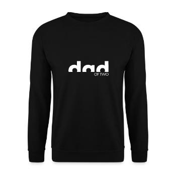 Papa von Zwei - Papa Vater Geschenk Vatertag - Unisex Pullover - Schwarz - Vorne - Alina (178cm) & Michal (187cm)