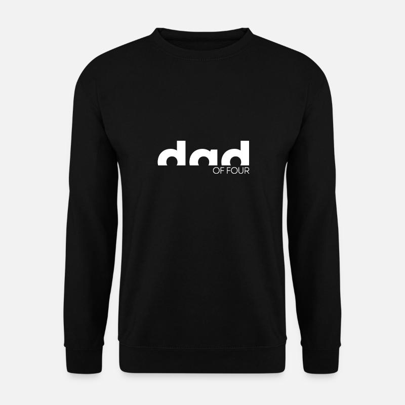 Papa von Vier - Papa Vater Geschenk Vatertag - Unisex Pullover - Schwarz