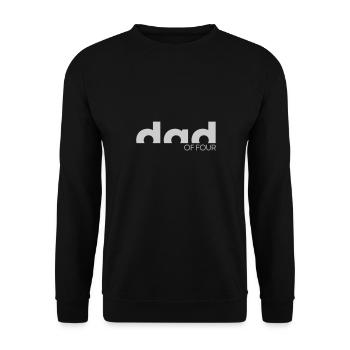 Papa von Vier - Papa Vater Geschenk Vatertag - Unisex Pullover - Schwarz - Vorne - Alina (178cm) & Michal (187cm)
