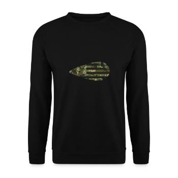paddle camouflage american Design for a paddle fan - Unisex Sweatshirt - black - Front - Alina (178cm) & Michal (187cm)