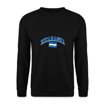 Nicaragua Pride Drapeau nicaraguayen Fier Latin - Sweat-shirt Unisexe - noir - Devant - Alina (178cm) & Michal (187cm)
