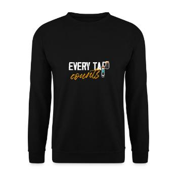Chaque clic compte à commande numérique par ordinateur - Sweat-shirt Unisexe - noir - Devant - Alina (178cm) & Michal (187cm)