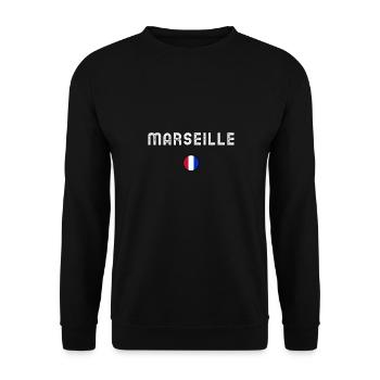Marseille - Unisex Pullover - Schwarz - Vorne - Alina (178cm) & Michal (187cm)