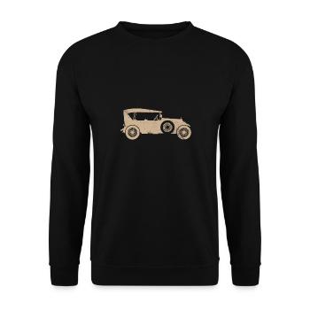 Ancienne voiture classique Design pour un fan de voiture ancienne - Sweat-shirt Unisexe - noir - Devant - Alina (178cm) & Michal (187cm)