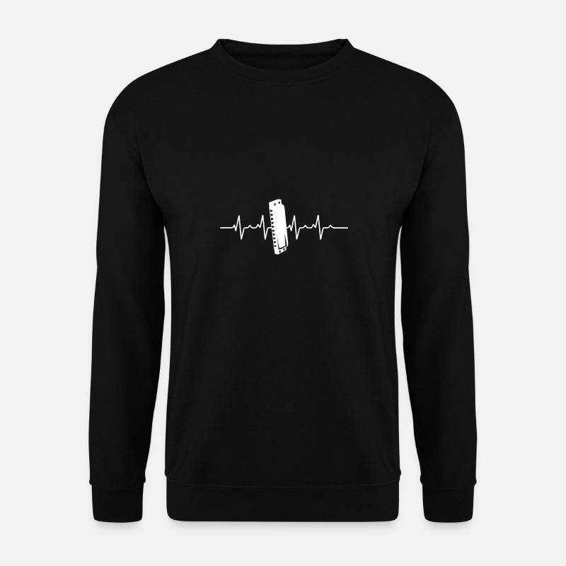 Heartbeat Harmonica - Unisex Sweatshirt - black