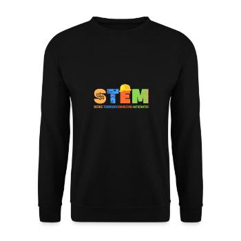 Science Technology Engineering Mathematics - Unisex Sweatshirt - black - Front - Alina (178cm) & Michal (187cm)