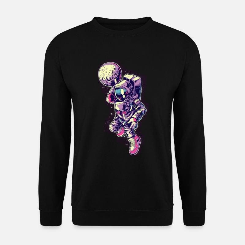 Astronaut zum Mond - Unisex Pullover - Schwarz