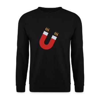 Symbole d’icône d’aimant - Sweat-shirt Unisexe - noir - Devant - Alina (178cm) & Michal (187cm)