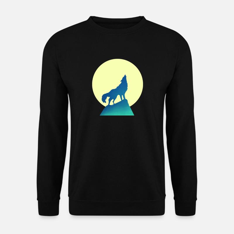 Wolf Moon Silhouette - Unisex Sweatshirt - black