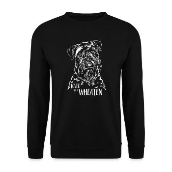 Loved by a Wheaten Dogs Soft Coated Wheaten Dogs - Unisex Sweatshirt - black - Front - Alina (178cm) & Michal (187cm)