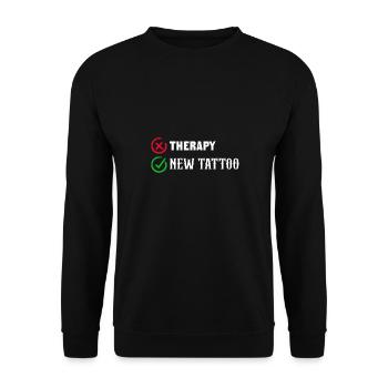 Therapy New Tattoo Inked Skin Illustration Body - Unisex Sweatshirt - black - Front - Alina (178cm) & Michal (187cm)
