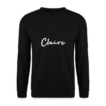 Claire - Sweat-shirt Unisexe - noir - Devant - Alina (178cm) & Michal (187cm)