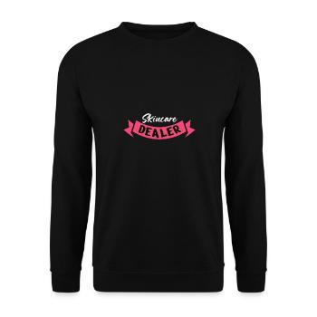 Skincare Dealer Aesthetician Beauty Therapist - Unisex Sweatshirt - black - Front - Alina (178cm) & Michal (187cm)