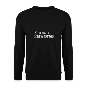 Therapy New Tattoo Inked Skin Illustration Body - Unisex Sweatshirt - black - Front - Alina (178cm) & Michal (187cm)