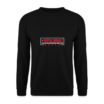 Repeal 1986 act Make vaccine manufacturers unable - Unisex Pullover - Schwarz - Vorne - Alina (178cm) & Michal (187cm)