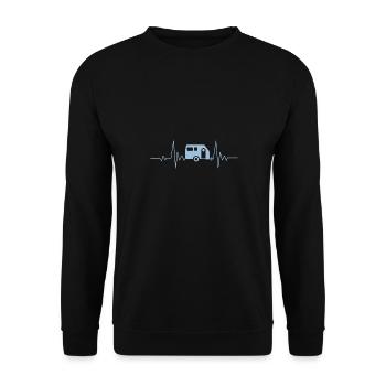 Heart beat Ambulance - Unisex Pullover - Schwarz - Vorne - Alina (178cm) & Michal (187cm)