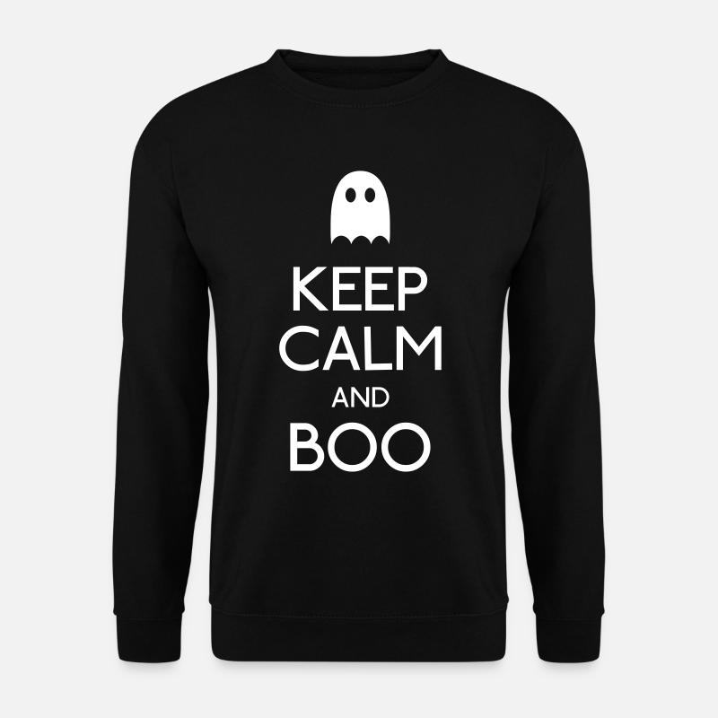 Keep Calm and Boo - Unisex Pullover - Schwarz