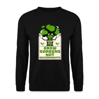 Grow Gardens Not Government - Unisex Sweatshirt - black - Front - Alina (178cm) & Michal (187cm)