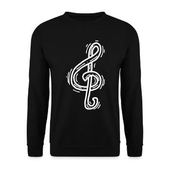 Joyful music note - Unisex Sweatshirt - black - Front - Alina (178cm) & Michal (187cm)