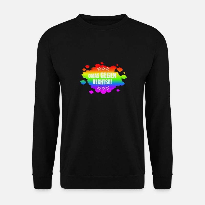 AfD Omas gegen rechts Demokratie verteidigen Witze - Unisex Pullover - Schwarz
