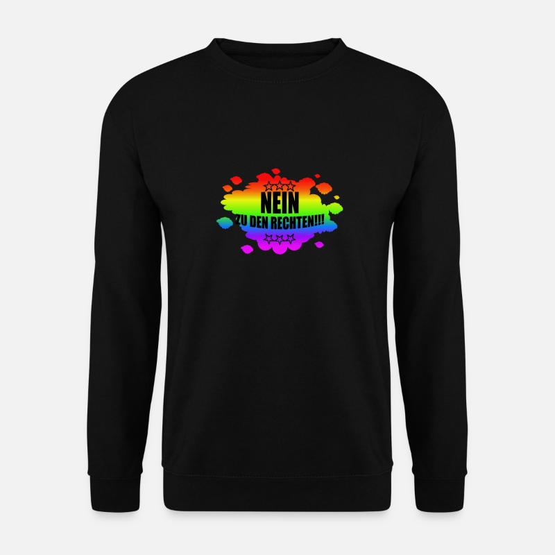 AfD stoppen gegen rechts Demokratie verteidigen - Unisex Pullover - Schwarz