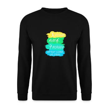 Yoga Lehrerin Kurs Meditation Geschenk Damen Matte - Unisex Pullover - Schwarz - Vorne - Alina (178cm) & Michal (187cm)