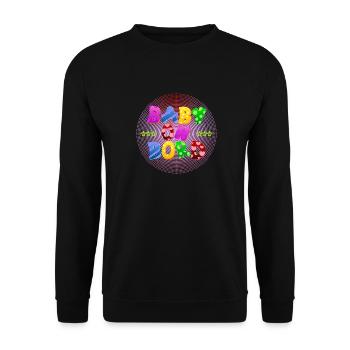 Baby Eltern Kind Geschenk Sprüche Geburt Mama Papa - Unisex Pullover - Schwarz - Vorne - Alina (178cm) & Michal (187cm)
