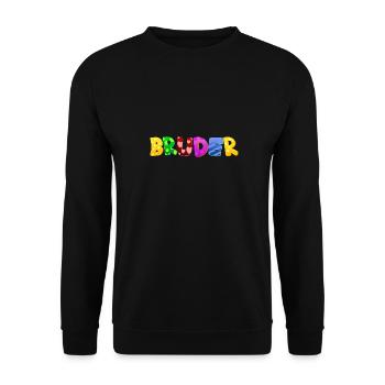 Baby Eltern Kind Geschenk Bruder Geburt Mama Papa - Unisex Pullover - Schwarz - Vorne - Alina (178cm) & Michal (187cm)