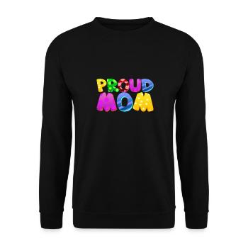 Baby Eltern Kind Geschenk Sprüche Geburt Mama Papa - Unisex Pullover - Schwarz - Vorne - Alina (178cm) & Michal (187cm)