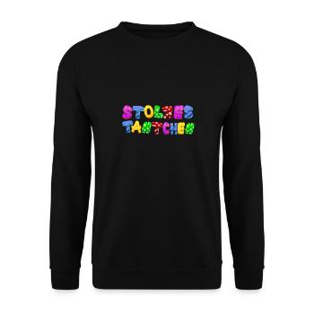 Baby Eltern Kind Geschenk Sprüche Geburt Mama Papa - Unisex Pullover - Schwarz - Vorne - Alina (178cm) & Michal (187cm)