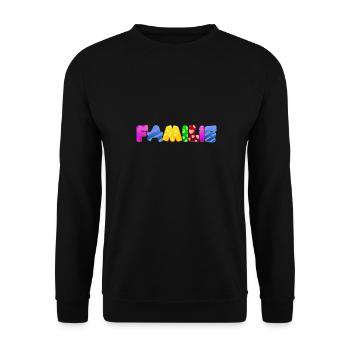 Baby Eltern Kind Geschenk Sprüche Geburt Mama Papa - Unisex Pullover - Schwarz - Vorne - Alina (178cm) & Michal (187cm)