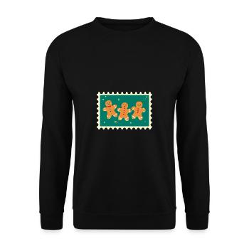 Christmas Gingerbread - Unisex Sweatshirt - black - Front - Alina (178cm) & Michal (187cm)