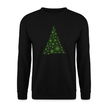 Christmas tree Christmas Santa fir snowflakes - Unisex Sweatshirt - black - Front - Alina (178cm) & Michal (187cm)