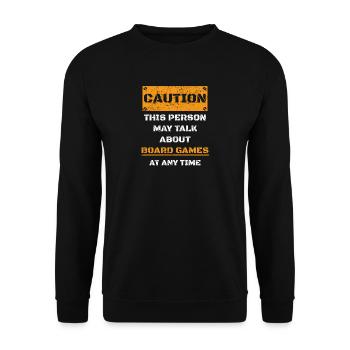 ATTENTION ATTENTION PARLER jeux de société HOBBY - Sweat-shirt Unisexe - noir - Devant - Alina (178cm) & Michal (187cm)