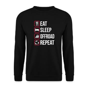 Mangez Sleep Offroad Répétez - Sweat-shirt Unisexe - noir - Devant - Alina (178cm) & Michal (187cm)