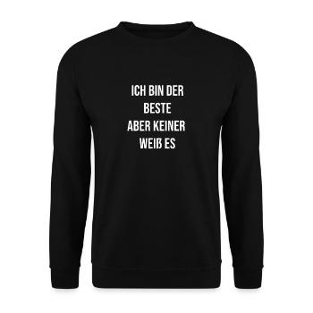 Ich bin der Beste - Unisex Pullover - Schwarz - Vorne - Alina (178cm) & Michal (187cm)