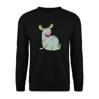 Laughing Monster - Unisex Sweatshirt - black - Front - Alina (178cm) & Michal (187cm)