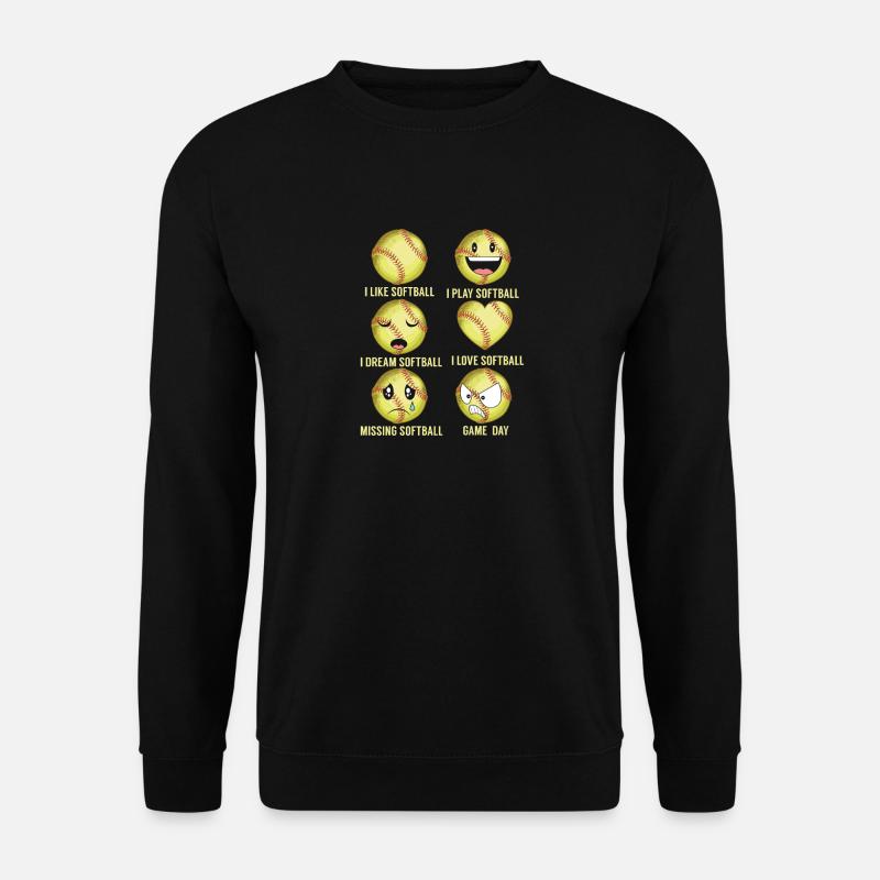 Softball - conception de ventilateur - Sweat-shirt Unisexe - noir