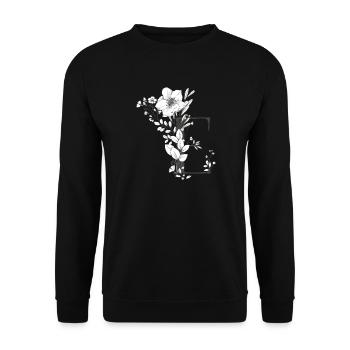 Letter E - Unisex Sweatshirt - black - Front - Alina (178cm) & Michal (187cm)
