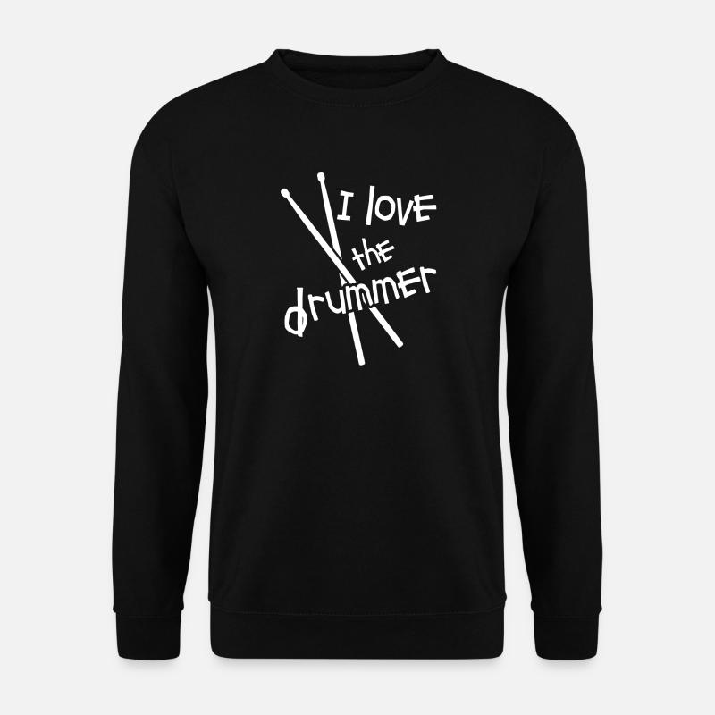 I love the Drummer - Unisex Pullover - Schwarz
