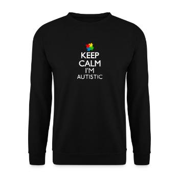 Gardez le calme, je suis un cadeau autistique - Sweat-shirt Unisexe - noir - Devant - Alina (178cm) & Michal (187cm)