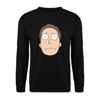 Rick and Morty Jerry Smith - Unisex Sweatshirt - black - Front - Alina (178cm) & Michal (187cm)