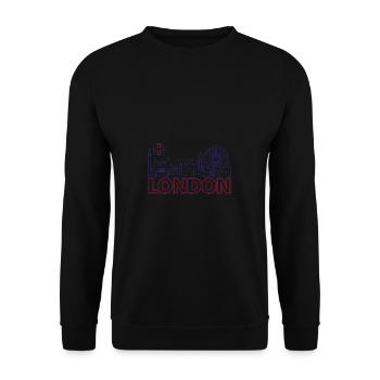 Skyline London City Wahrzeichen Reise Geschenk - Unisex Pullover - Schwarz - Vorne - Alina (178cm) & Michal (187cm)