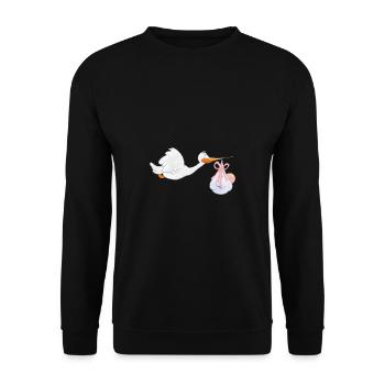 A baby is coming - Unisex Sweatshirt - black - Front - Alina (178cm) & Michal (187cm)