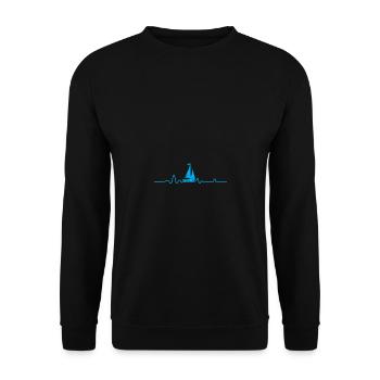 Voile Rythme cardiaque Pouls - Sweat-shirt Unisexe - noir - Devant - Alina (178cm) & Michal (187cm)