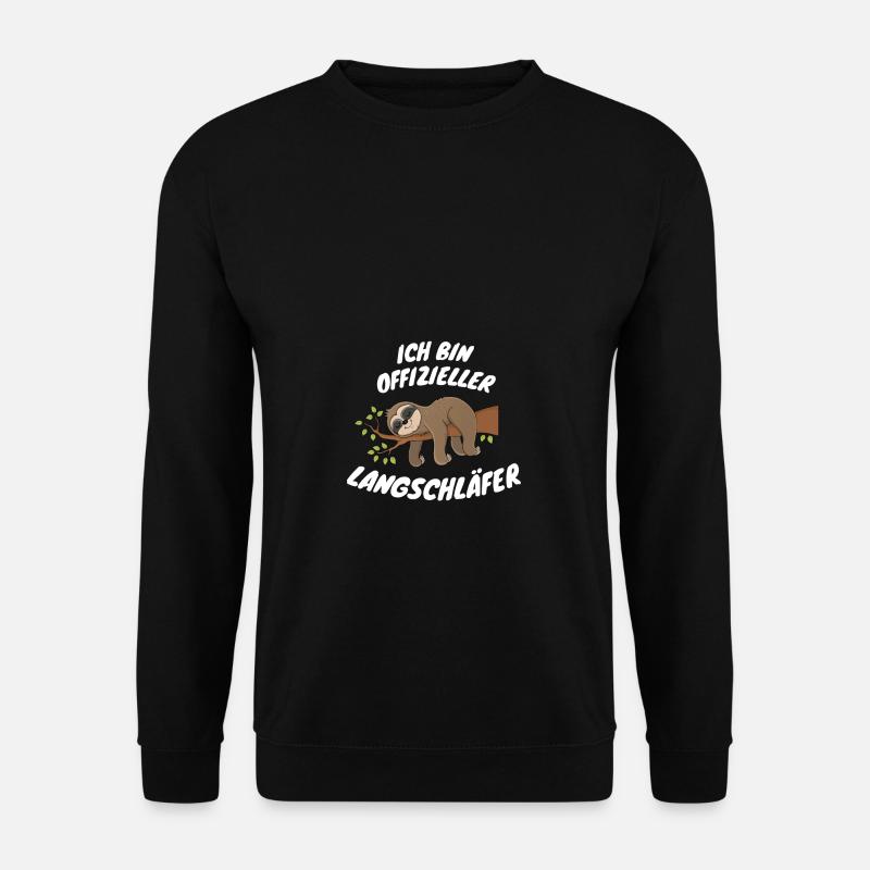 Offizielles Schlafshirt Faultier Süß - Unisex Pullover - Schwarz