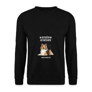 Schön Schöner Mein Sheltie - Unisex Pullover - Schwarz - Vorne - Alina (178cm) & Michal (187cm)