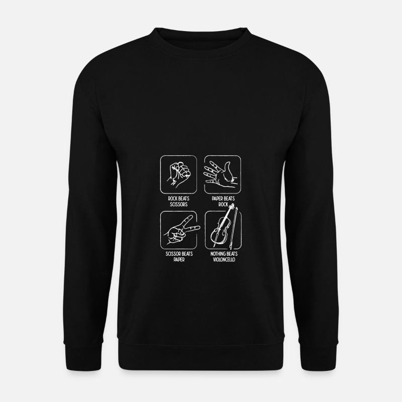 Ciseaux Rock Paper Rien ne vaut le violoncelle - Sweat-shirt Unisexe - noir